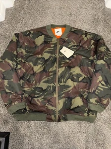 Nike Life MA1 Flight Jacket Full Zip Woven Camo Insulated Men Size XL FB7591-222 - Bild 1 von 12