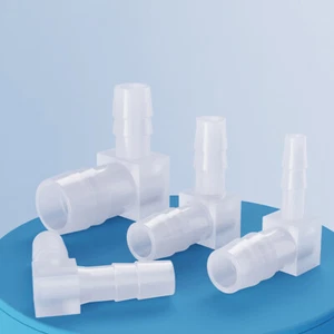 90 Degree Elbow Hose Joiner Reducer Barbed Plastic Connector Pipe Air Fuel Water - Picture 1 of 29