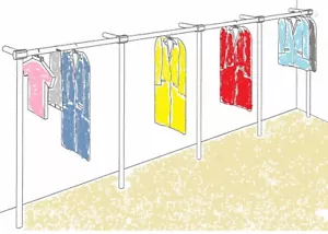 Garderobe Kleiderständer Textilregal Kleiderstange begehbahrer Schrank St.81.400 - Bild 1 von 9