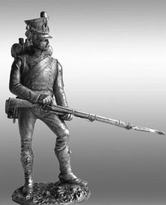 Imperio de Francia. Granadero Guerra Napoleónica Sin Pintar. Figura de hojalata 54mm1/32 FL Foto 1 de 2