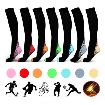 Compression Socks Flight Running Socks Stockings for Men & Women 20-30mmHg UK - Image 1 of 4