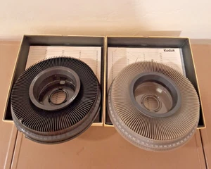 Pair of Kodak Carousel Transvue 140 Projector Slide Trays Original With Box - Picture 1 of 13