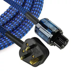 7N OCC Pure Copper Cord UK Plug HIFI Audio Main Supply Power Cable Audiophile - Afbeelding 1 van 6