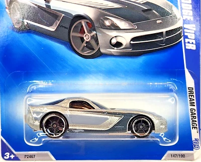 Dodge Viper Silver 147/190 2009 1:64 Hot Wheels Dream Garage 01/10 2006 Foto 1 de 4