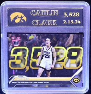 Caitlin Clark 2023-24 Bowman U Now Basketball Card #49 in Custom Slab - Picture 1 of 2