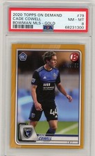 2020 TOPPS BOWMAN MLS CADE COWELL GOLD 39/50 ROOKIE CARD RC SAN JOSE USA PSA 8