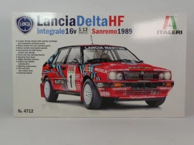 Italeri Kit Lancia Delta Biasion Auriol HF Integrale 16V Sanremo 1989 1/12 4712 - Immagine 1 di 2