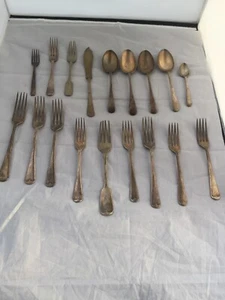 18 antike Vintage versilberte EPNS Besteckteile - Bild 1 von 8