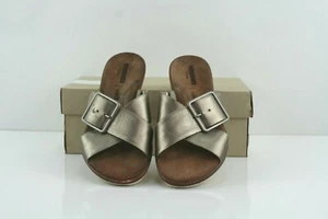 Clarks Womens Kele Heather Pewter Leather Sandals Size 7.5M - GUC - Picture 1 of 9