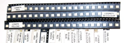 600pcs Kit diode  led sideled LYA670 yellow  LSGA671 red green  LHA674 red OSRAM - Image 1 of 4