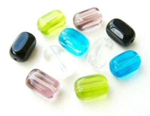 Glasperlen Zylinder 8x14mm verschiedene Farben 25 Stück SERAJOSY  - Bild 1 von 1