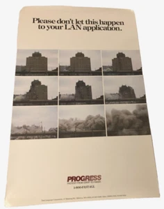 LAN Application Progress Data Language Store Ad Promo Poster Vintage 80s - Bild 1 von 1