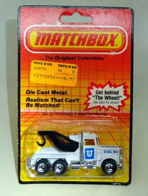 Matchbox Superfast Nr. 61D Peterbilt Wreck Truck weiß "Police" in blau in Box - Bild 1 von 4