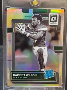 2022 PANINI OPTIC GARRETT WILSON BLACK WHITE IMAGE VARIATION ROOKIE CARD RC JETS