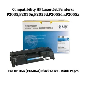 For HP LaserJet P2030/p2035 Hp 05A (CE505A) 2,300 Page Yield, Black (ELI75434) - Picture 1 of 5