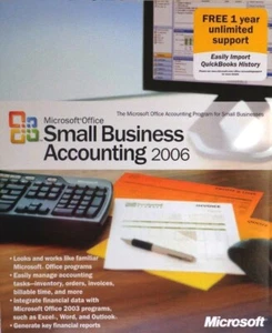 Microsoft Small Business Accounting 2006 Full Version w/ 3 Product Keys - Picture 1 of 2