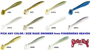Strike King Rage Swimmer Swimbait Pick any RGSW Color / Size 2.75 3.75 4.75 Inch
