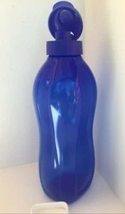 Tupperware Silhouette Water Bottle 2L w/ Handle Flip Top Seal ~ Blue New - Picture 1 of 3