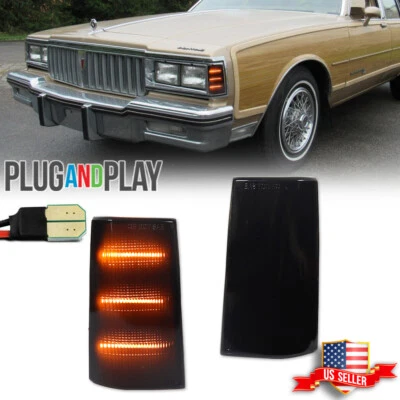 Luces de señalización laterales LED ámbar ahumado para Chevy Impala 81-85 / Caprice y Pontiac Foto 1 de 4
