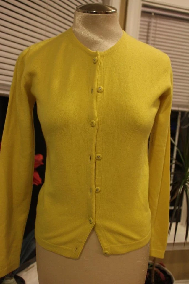 impresionante SUÉTER DE LANA VERSACE AMARILLO BRILLANTE TALLA 38 (w300 Foto 1 de 1