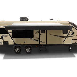 RecPro RV 21 Ft Awning Frame with Durable Fabric Outdoor Camper Cover, Charcoal - Picture 1 of 7