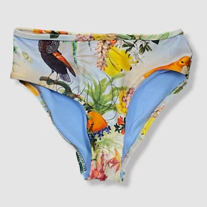 $90 Molo Kids Girl's Blue Tropical Bikini Bottom Swimwear Size 7-8Y - Picture 1 of 3