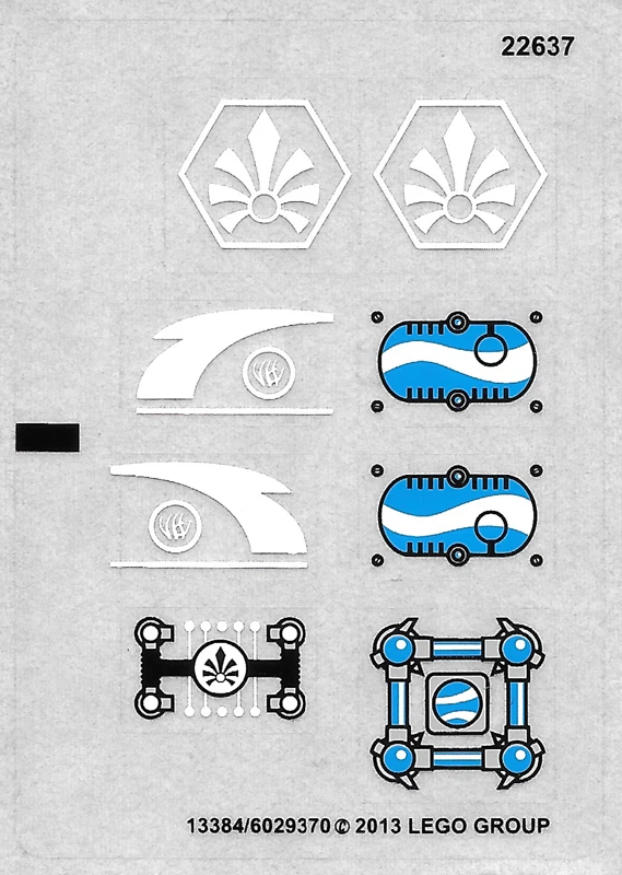 LEGO STICKER SHEET ONLY EQUILA'S ULTRA STRIKER 70013 New from set - Image 1 of 1