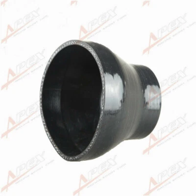 3Ply 4.5" To 4'' 114-102mm Straight Reducer Silicone Coupler Hose Pipe Black - Image 1 of 4