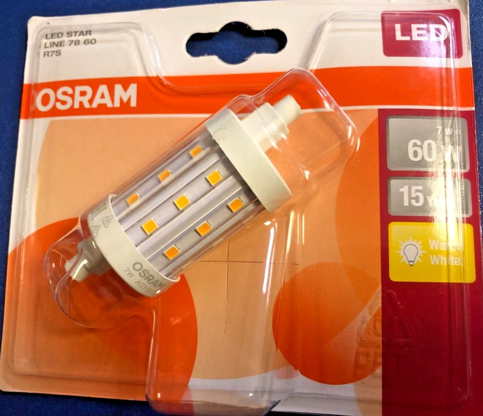 OSRAM LED STAR LINE 78 60 R7S 7W=60W 15 Years 2700K WARM WEIß - Bild 1 von 1