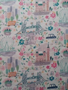 PRIDE AND BLOOM - ORGANIC - PINK - Liberty Tana Lawn cotton approx 44 x 30 cm - Picture 1 of 6