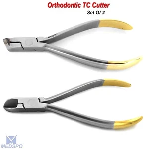 Orthodontic Distal End Wire Ligature Side Cutter TC Dental Braces Plier Set Of 2 - Picture 1 of 5