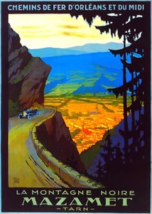 Chemin de Fer Orleans Mazamet Decorative Poster. Fine Graphic Art Design. 2980 - Picture 1 of 1