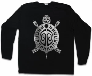 AZTEC TURTLE HERREN LANGARM T-SHIRT Indians Sign Culture Mayans Religion - Picture 1 of 1