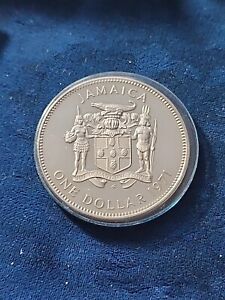 1971 Jamaica Proof 1 Dollar Copper-Nickel Coin