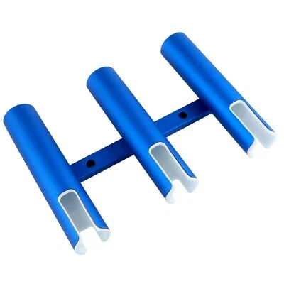 Aluminum Blue 3 Link Tubes Boat Fishing Rod holder Lightweight & Heavy Duty  - Image 1 of 4
