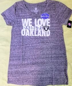 Womens Oakland Raiders Maternity T-Shirt "Soft As a Grape" Small  Ladies 4-6