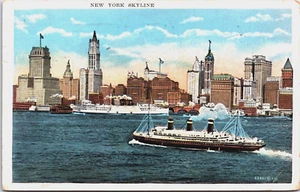 New York City Skyline Vintage Postkarte B205 - Bild 1 von 2