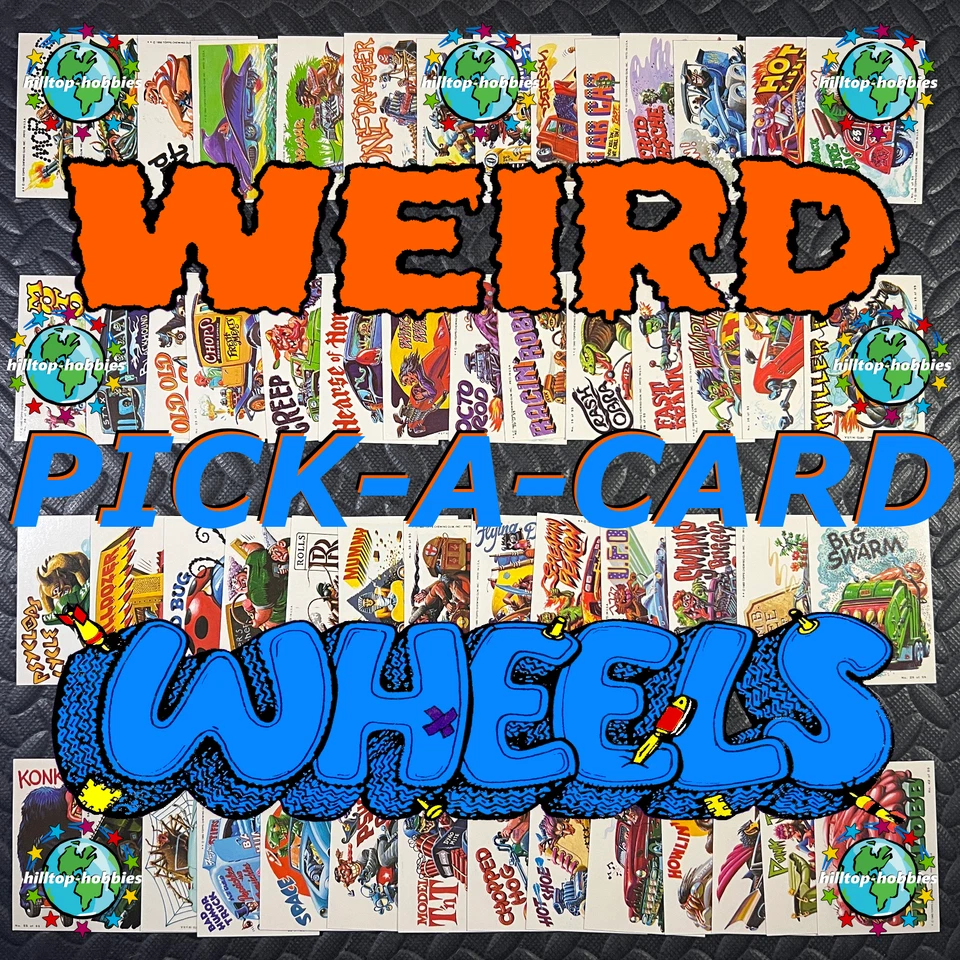WEIRD WHEELS PICK-A-CARD #1-#55 OR WAX WRAPPER TOPPS 1980 (odd rods,wacky,gpk) - Image 1 of 1