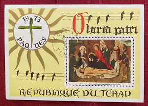 JOHN'S DEALS - TSCHAD - CHRIST'S BEGRABEN OSTERN 1973 SC #294F - SOUVENIRBLATT - Bild 1 von 2