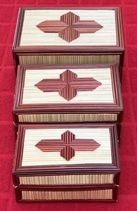 3-PIECE STRAW “NESTING BOX” SET - Picture 1 of 12