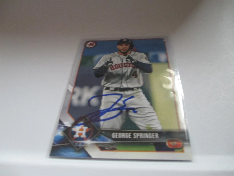 2018 Topps George Springer Houston Astros Autographed Baseball Card - Image 1 of 2