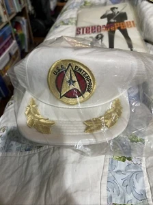Star Trek 3 III White Hat Mesh Trucker Cap Snapback Search for Spock 1984 AHS - Picture 1 of 5