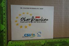 Alter Aufkleber Politik Partei Europa CSU OBERFRANKEN