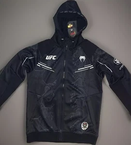 UFC Authentic Adrenaline Fight Night by Venum Mens Full Zip Hoodie - Black - Picture 1 of 3