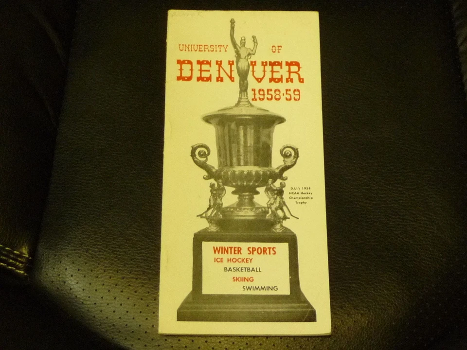 1958 1959 DENVER COLLEGE HOCKEY BASKETBALL SWIMMING SKIING MEDIA GUIDE  EX - Image 1 of 1