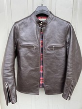 Himel Bros Kensington Shinki Horsehide Men's Leather Jacket Dark Brown Size 36