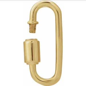 24 mm Oro Amarillo 10k Dije Mosquetón Cerradura Potenciador de fianza Extensor Tornillo Colgante - Imagen 1 de 4