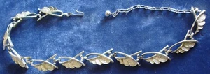 Silver 17" Necklace Abstract Leaf n' Branch Marked SB Vintage Excellent 35 Grams - Picture 1 of 5