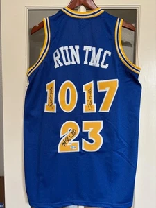 RUN TMC HARDAWAY MULLIN RICHMOND Auto Jersey Becket Witnessed Warriors A000A - Picture 1 of 7