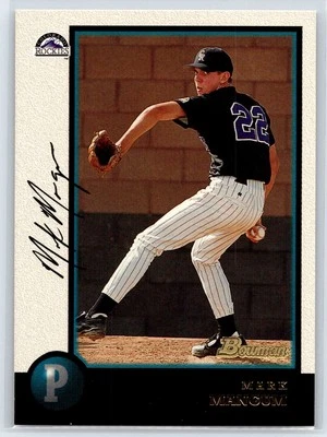 1998 Bowman Mark Mangum Rookie Colorado Rockies RC #139 - Image 1 of 2